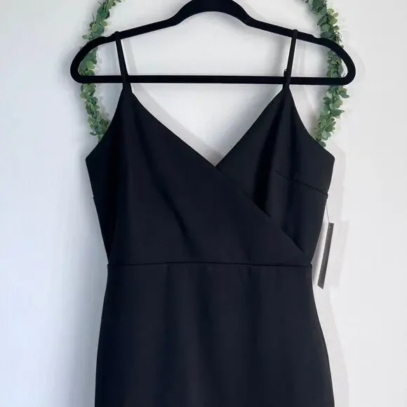 NWT Lulus Sealed With A Kiss Body Con Black Ruffle Dress Size: Medium - Picture 4 of 16